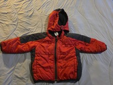 OLD NAVY Fleece Lined Jacket 18-24 Months Pockets Hooded Red/ Black Gamecocks Co