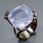 GEM A+ 14 ct+ Natural Lavender Quartz Ring 925 Sterling Silver Size 8 /R467386