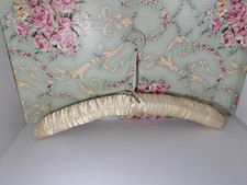 1 Vintage 1980's Neiman Marcus Padded Satin Cream Jumbo Clothing Hanger