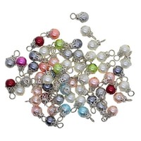 50 StüCk Silberne Charms, AnhäNger, Perlen, Diy ArmbäNder, SchmuckzubehöR