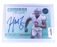 2009 Press Pass Malcom Jenkins /25 Green Ohio State Gridiron Graphs Auto GG-MJ
