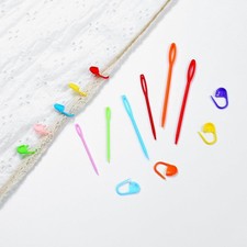 270pcs Stitch Markers for Crocheting,15 Colors Knitting Markers with 6 PCS 3 Siz