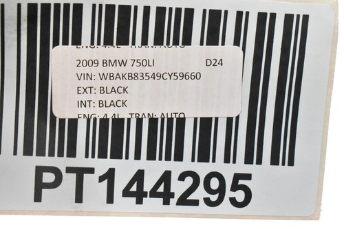 09-15 BMW 740i 750i Front Left Driver Side Fender Shell Cover Panel Black OEM - Picture 11 of 11