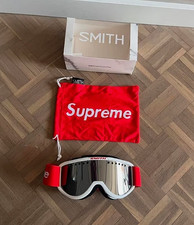 Supreme x Smith White Ski Snowboard Goggles FW15 Motocross ATV Dirt Bike NIB
