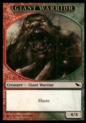 Giant Warrior Token 10 Token Shadowmoor Magic: The Gathering LP