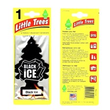 Little Trees Car Air Freshener  Hanging Paper 3 Count Pack of 1 , Black