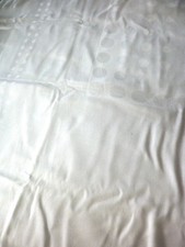 Tischdecke Tischtuch Damast Baumwolle wei&szlig; mit Kugel-Muster ca. 158x125 cm ris43