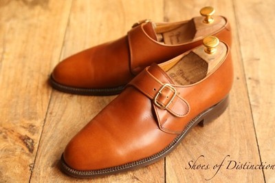 Joseph Cheaney Ascot Tan Leather Monk Buckle Shoes UK 6 F US 7 EU 40