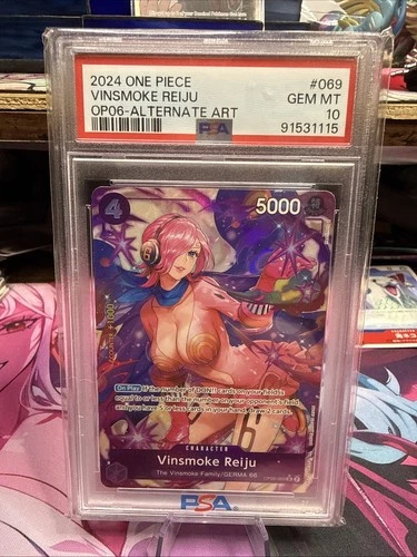 One Piece Vinsmoke Reiju OP06-069 SR Alternate Art English PSA 10