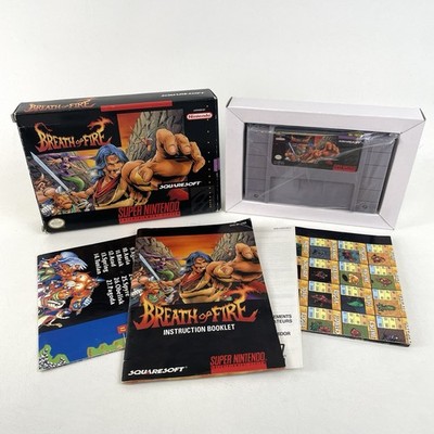  Breath of Fire (Super Nintendo SNES) CIB Complete In Box W Maps Poster NICE! 