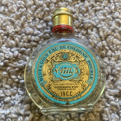 Vtg Blau Gold Kolnisch Wasser N0.4711 Original Eau De Cologne Mini Bottle