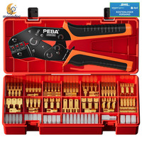 Flachstecker Crimpzangen Set 14-Teilig Mit FlachsteckhüLsen 2,8-6,3Mm FüR Auto