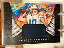 2020 Panini Black Justin Herbert RC Futuristic #31/99 #F3 Los Angeles Chargers