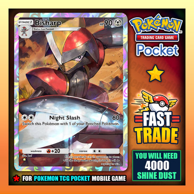 Pokemon TCG Pocket - Bisharp - Full Art - Pulsierende Aura - Englisch Schnell  