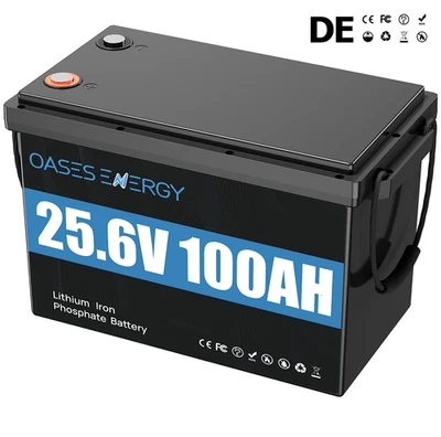 GLCE ENERGY 24V 100Ah LiFePO4 Akku Lithium Batterie BMS Bluetooth Trolling-Motor Wohnmobil