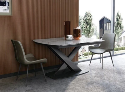 Design Esszimmer Gruppe Tisch + 2 Stühle Sitz Polster Garnitur Tische Lehn Stuhl - Bild 1 von 4
