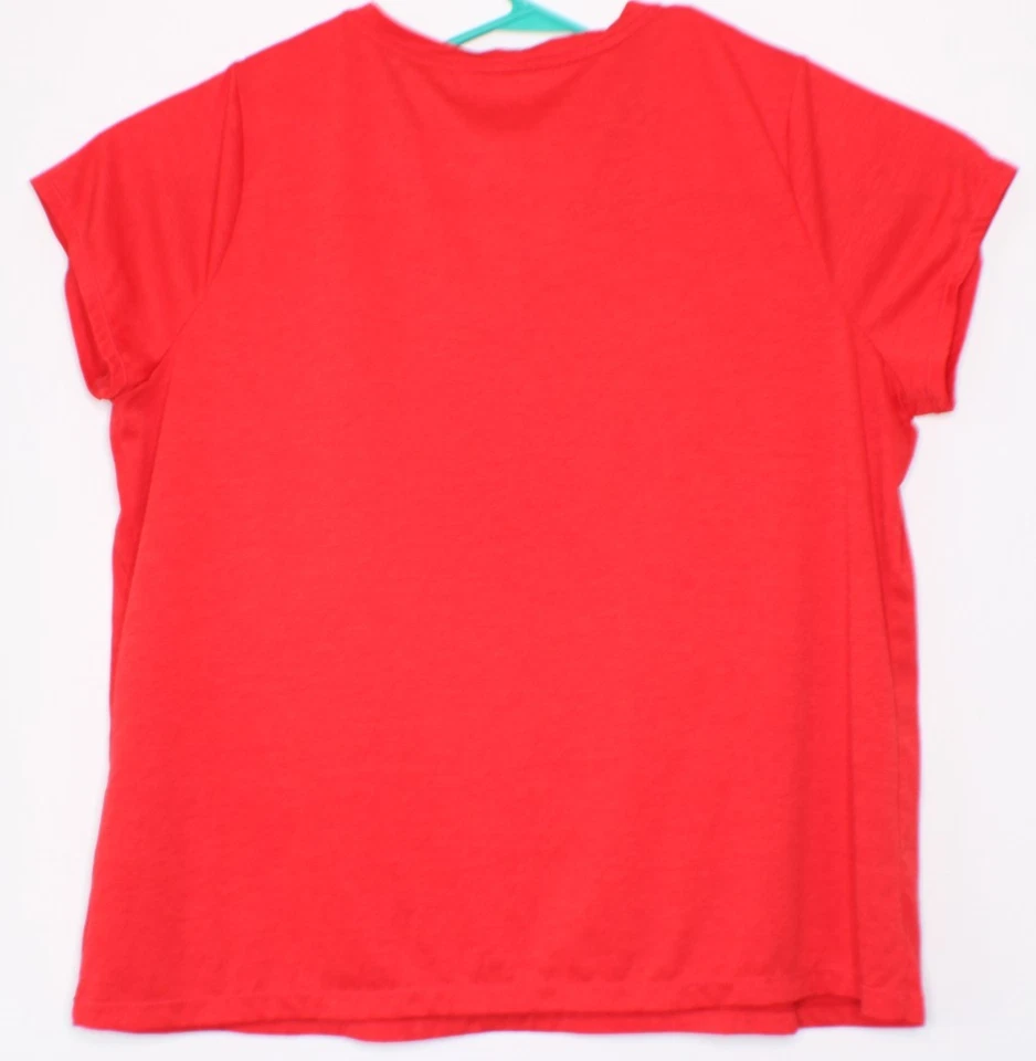 Camiseta Xersion Talla 2X Roja Cuello en V Semi Ajuste Camiseta Atlética Entrenamiento Salón Foto 2 de 4