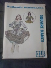 Rare UNCUT Authentic Patterns Inc 312 Square Dance Dress 12 14 16 Sewing Pattern