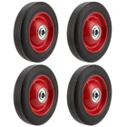 4 PCS 8 Inch Solid Rubber Tire, Flat Free Solid Rubber Wheels, Hand Truck Wheels
