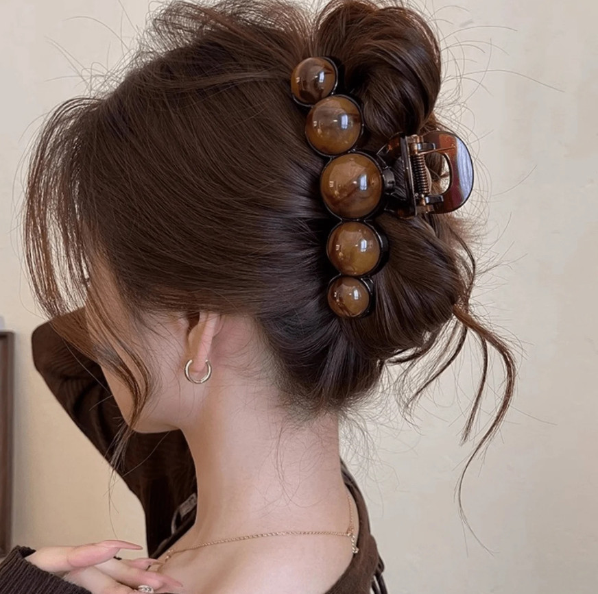 1pc Elegant Pearl Acrylic Hair Claw Fashion Hair Clip Hair Accessories - NEW