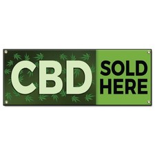CBD Sold Here Banner Concession Stand Food Truck Single Sided