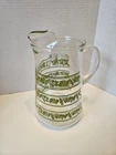 Vintage LIBBEY 64oz Glass Spring Blossom Crazy Daisy 9.25"  Serving Pitcher