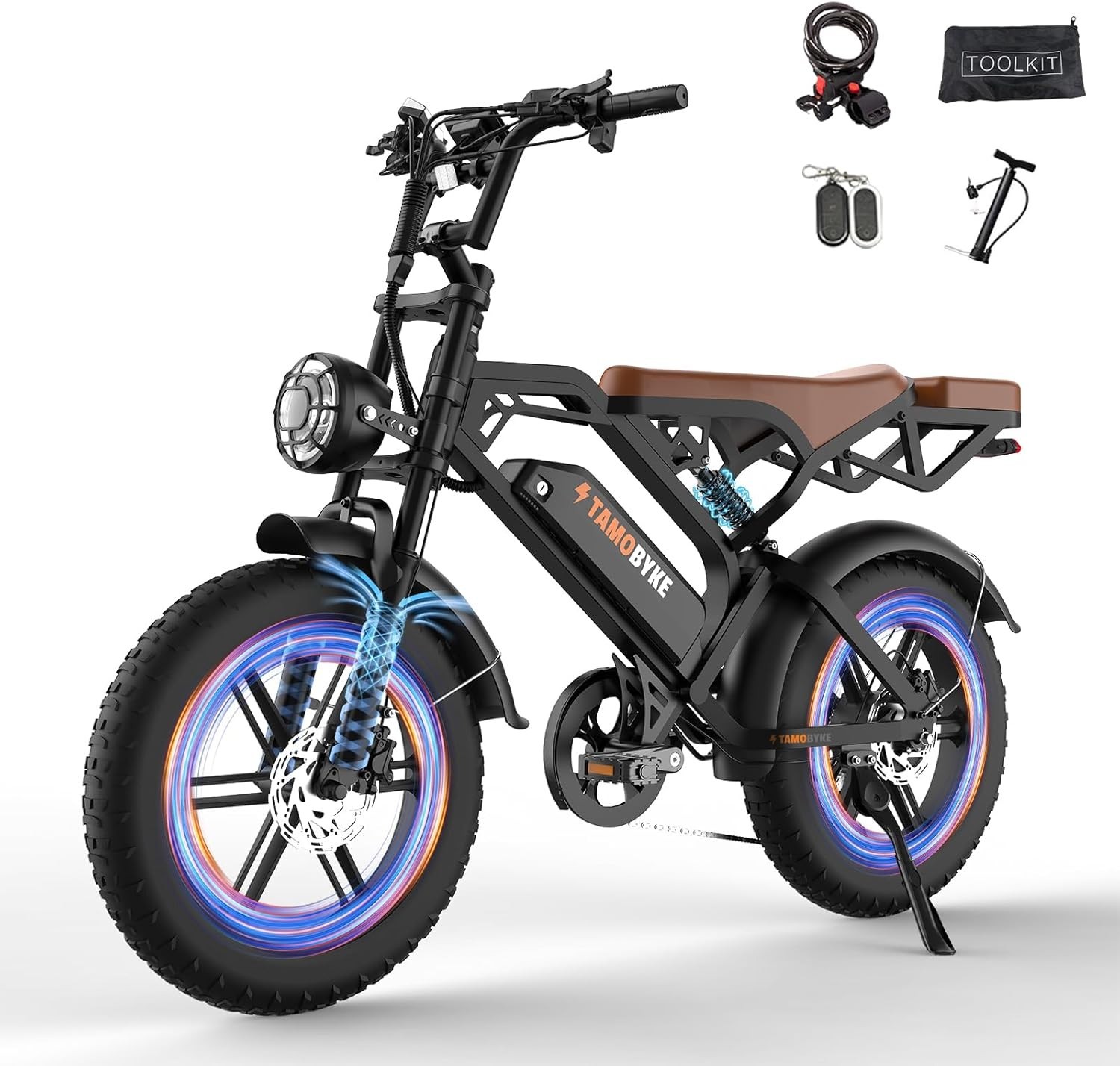 1500W Moped Electric Bike,30Mph Max Speed,48V15.6Ah Battery,