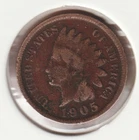 US Rare Old West 1905 Indian Head Penny Coin American Collection Shield Cent USA