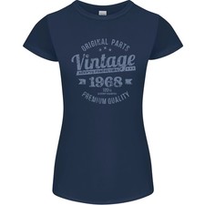 Camiseta Vintage 57 Aniversario 1968 Mujer Petite Azul Marino