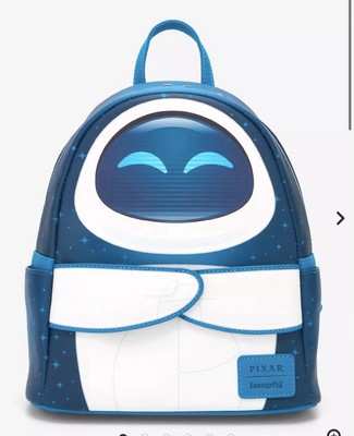 Loungefly Pixar Blue and White EVE-Inspired unisex Backpack EXCLUSIVE DROP: Loungefly Pixar WALL·E Eve Christmas Lights  main image 2