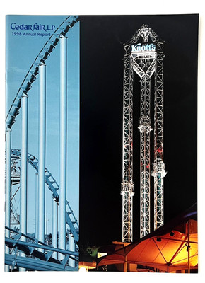 1998 Cedar Point Fair LP Theme Parks Sandusky OH Annual Report Financial Booklet