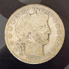 1912-D Barber Half Dollar US 90% Silver Coin Fifty Cents 50c FREE SHIPPING