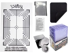 Card Grading Tool Kit - Centering Tool, Sleeves, Magnifying Tool - For PSA Grade