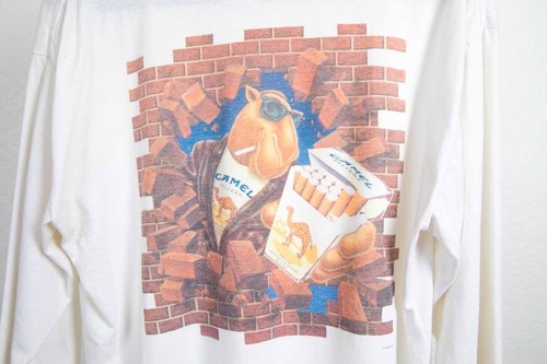 Vintage 1991 Joe Camel Brick Wall kurzärmlig EINSTICH T-Shirt Gr. L - Bild 4 von 11