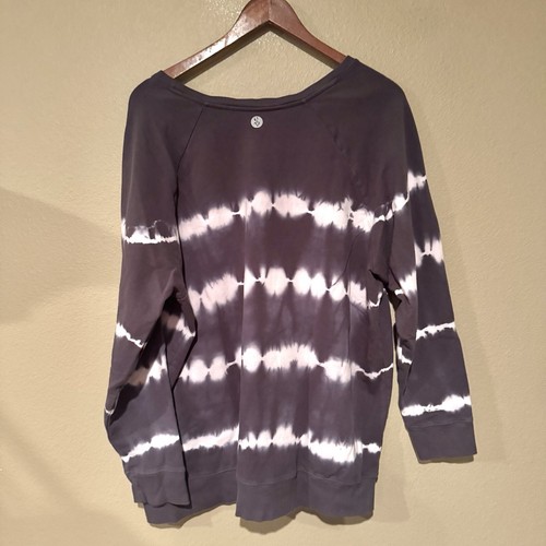 Torrid Active Tie Dye Cotton Blend Long Sleeve Sweatshirt Gray Size 3X - Picture 7 of 7