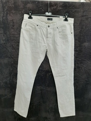 Emporio armani jeans AJ uomo men bianco panna white tg 46 size 32 estivo 48  | eBay