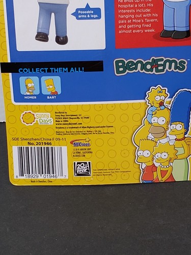 Homer Simpson 5,75" Biegefigur Bend-Ems Sunny Days, The Simpsons KOSTENLOSER VERSAND - Bild 7 von 7