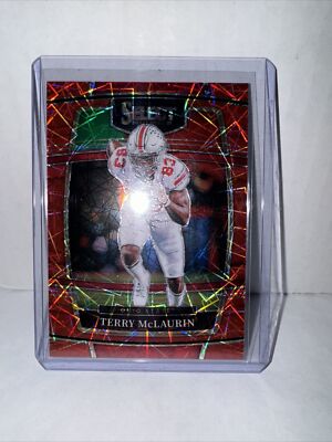 Terry McLaurin 2022 Panini Select Draft Picks Red Laser Prizm Card  #83