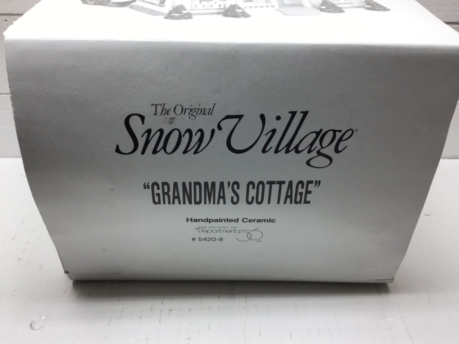 DEPT 56 GRANDMA'S COTTAGE LIGHTED ORIGINAL SNOW VILLAGE CHRISTMAS