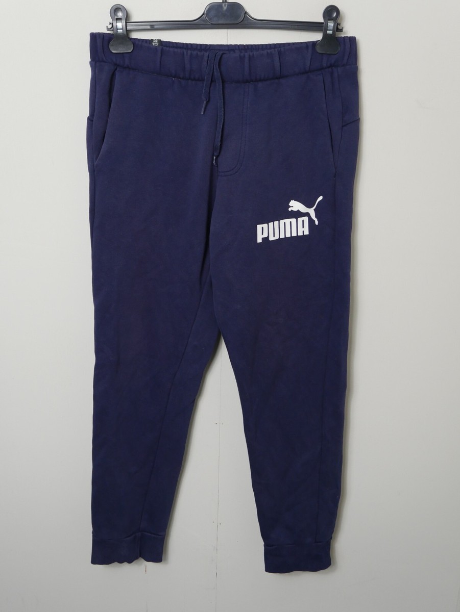 Puma Mens Essentials Joggers Trousers Sweatpants Puma Blue Size