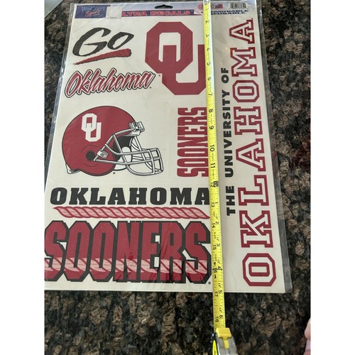 University Of Oklahoma Sooners Removable & Reusable Decal Set By WinCraft Sports - Picture 3 of 5