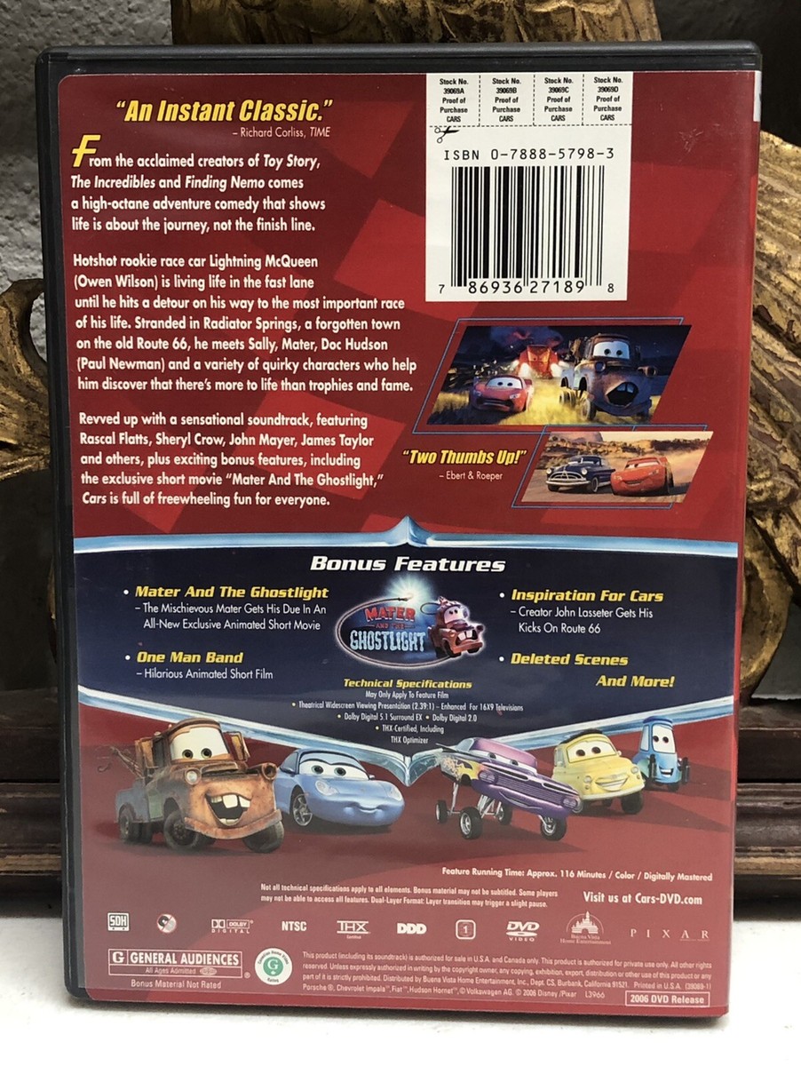 Cars (DVD, 2006) Widescreen 786936271898| eBay