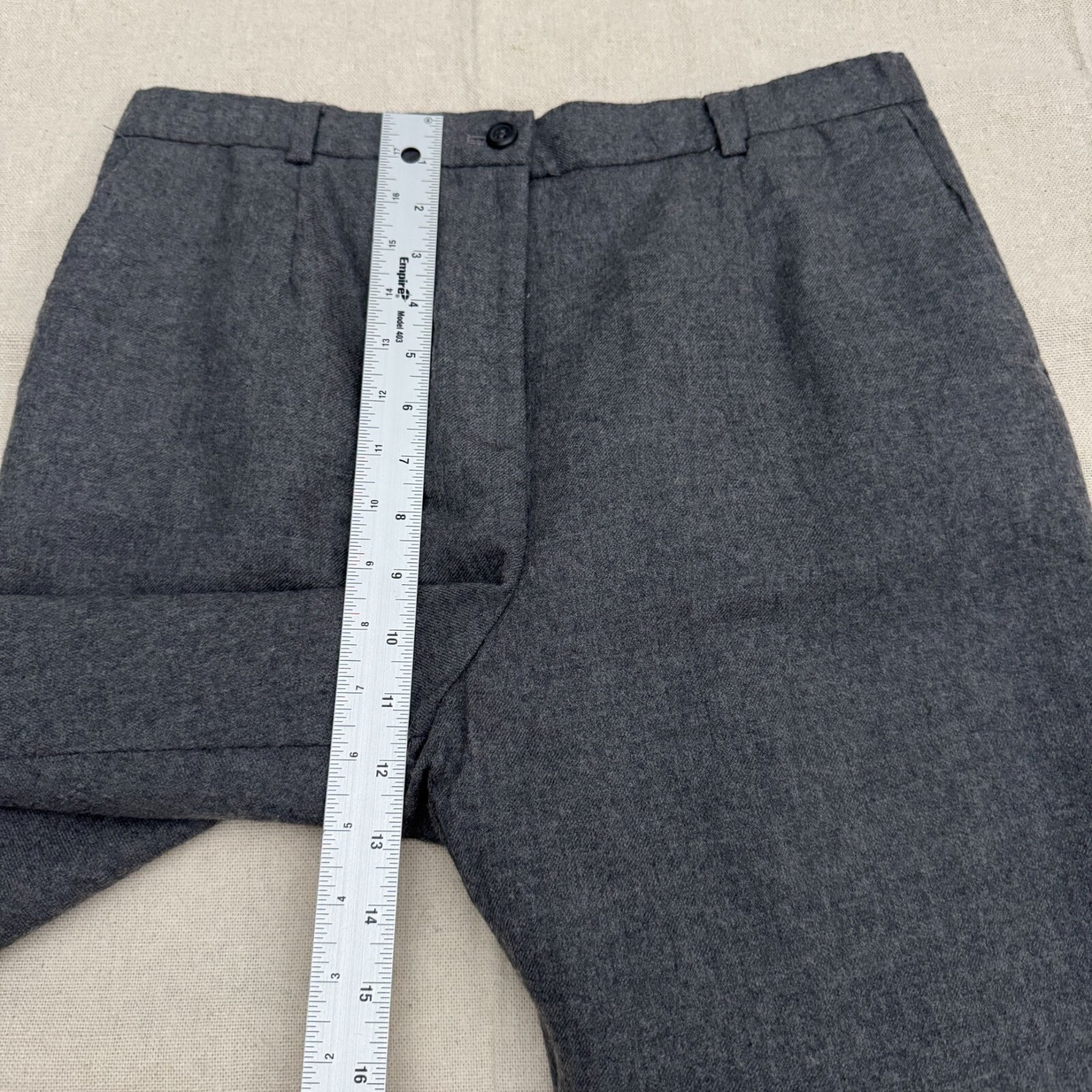 Pendleton Gray Straight-Leg Wool Blend Pants Butt… - image 7