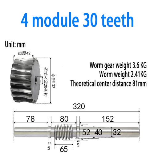 1/1.5/2/2.5/3/4 Modul 15-100 Zähne Schneckengetriebe Worm Zahnräder Schneckenrad - Picture 70 of 72