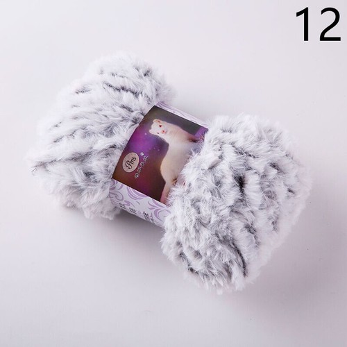 50g Soft Faux Fur Mink Wool Thick Warm Yarn For Scarf Knitting Crochet Accessory - Picture 14 of 39