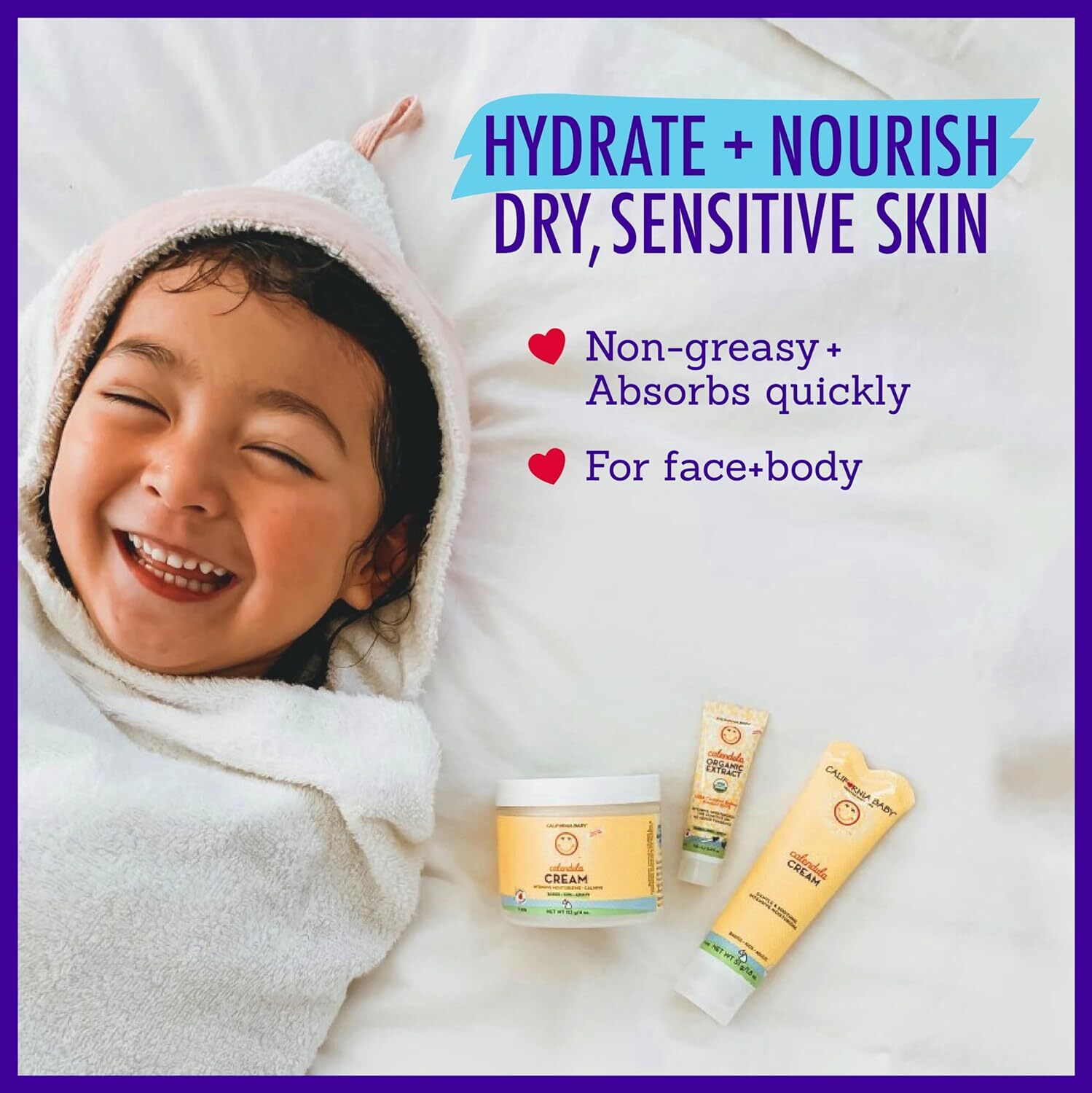 California Baby Calendula Cream | Ultra-Soothing Baby Face Cream | 100% | + Aloe