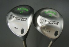 Ladies Set of 2 Callaway Big Bertha S2H2 3 & 4 Woods Graphite Shafts Golf Pride