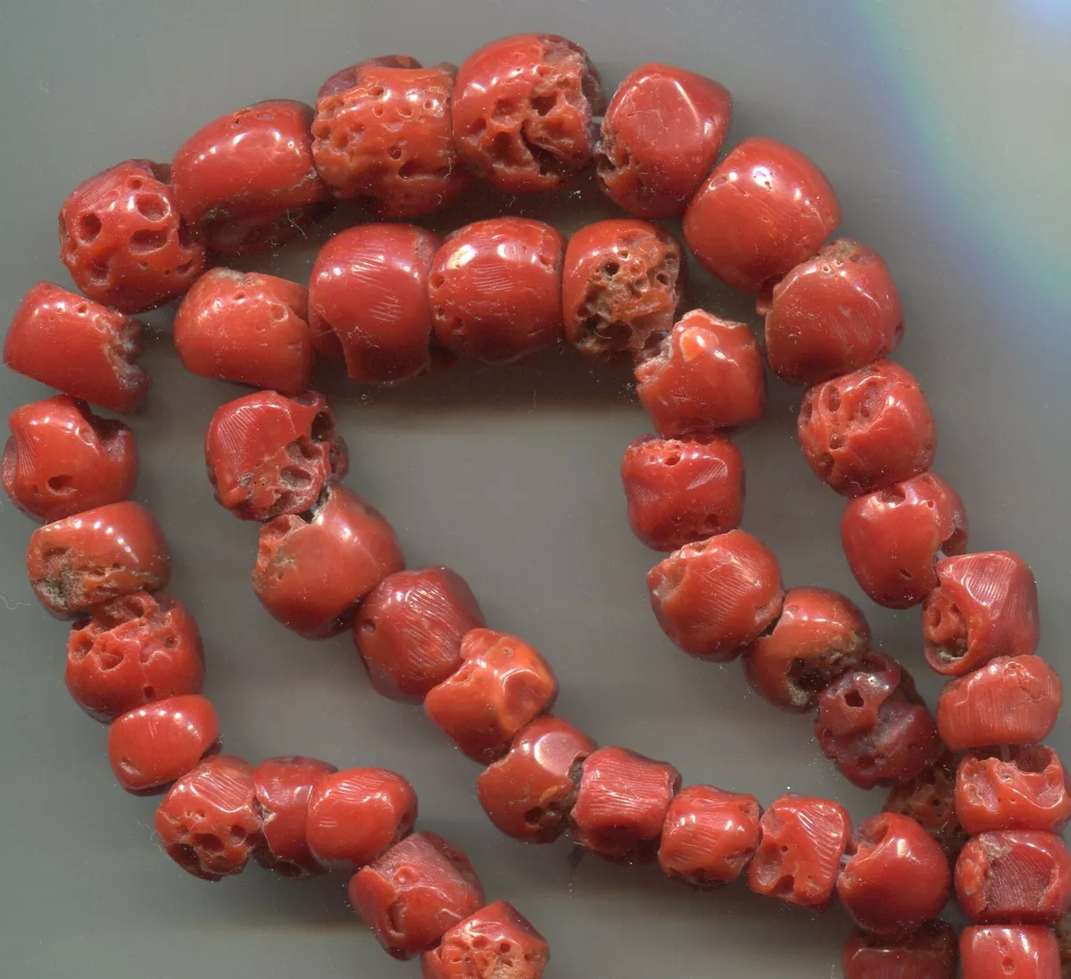 Alabaster Pastel Dk. Coral 2x4mm - Beads Gone Wild