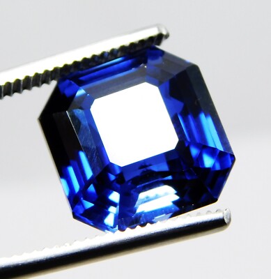21.50Ct Radiant C Bright Blue Rare Kashmir Sapphire Natural Gemstone Certified !