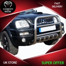 For MITSUBISHI L200 Bull Bar Chrome Nudge Push Grill Front Bumper Bar 1996-2006
